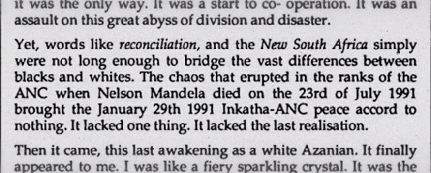 Text book written with Mandela being dead on Jan 29th 1991 