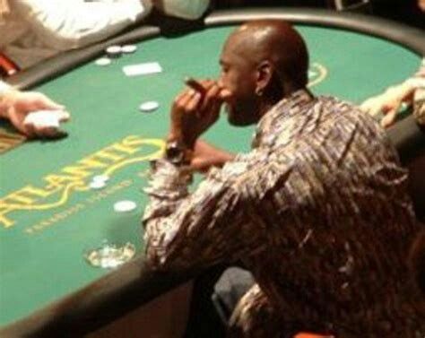 Michael Jordan playing poker in casino