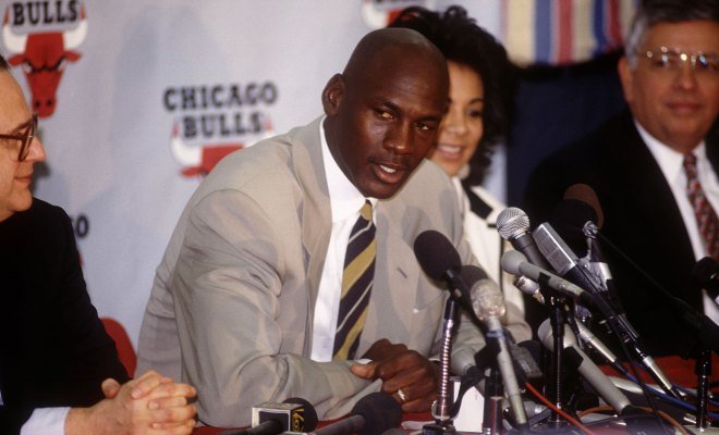 michael Jordan first retirement conference