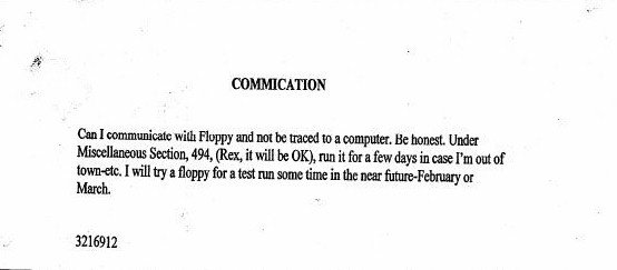BTK's letter to police in which he asked if he could use a floppy disk and not tracked? 