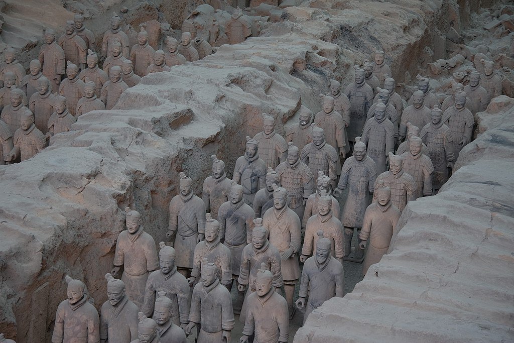 View of Pit 1, the largest excavation pit of the Terracotta Army
