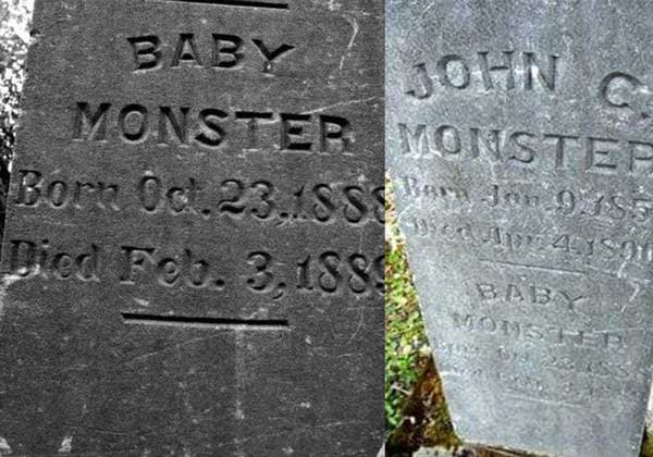baby monster grave
