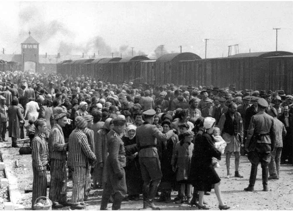 "Selection" of Hungarian Jews on the ramp at Birkenau, May/June 1944
