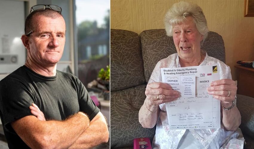 Hero Plumber Fixed Boiler of a 91-Year-Old Terminally ill Woman and Billed Her £0; She's Only 1 of 10,000 He Helped