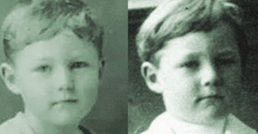 Two images in the photo, showing on left is Bobby Dunbar, and on the right is the kid who was brought back home. 