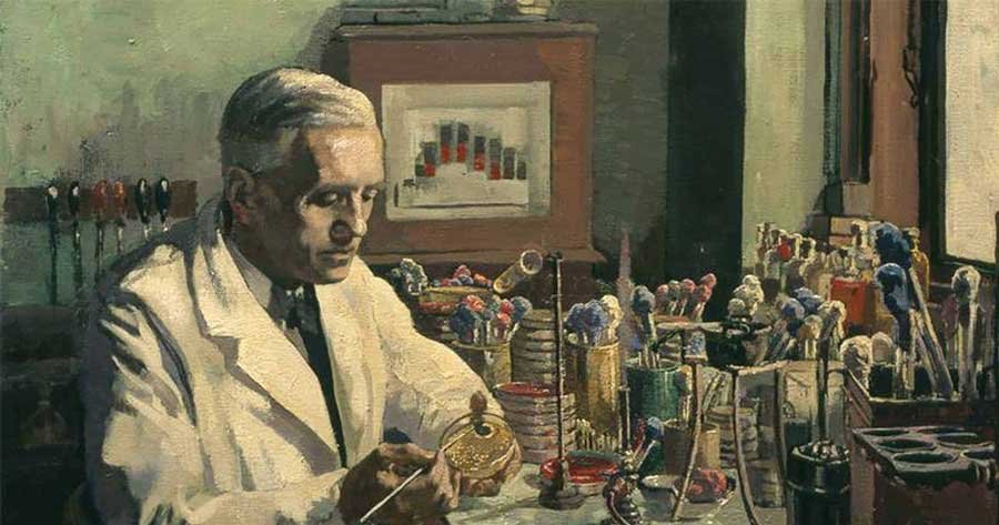 Sir Alexender fleming and the lab which he discovered the penicillin 