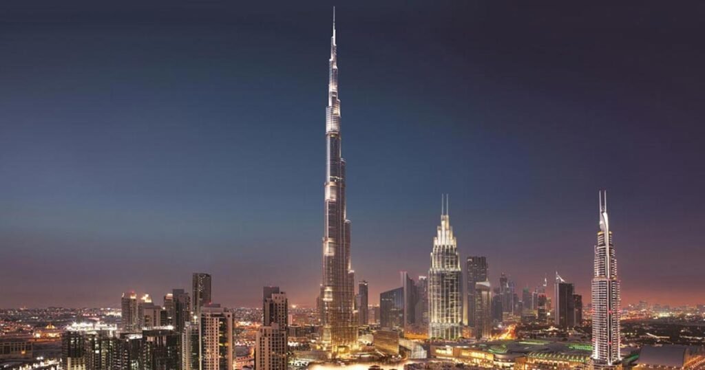 An astounding look of Burj Khalifa at evening 