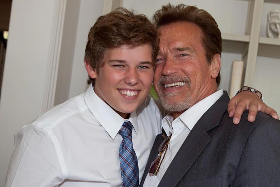 Christopher Schwarzenegger with his father Arnold 