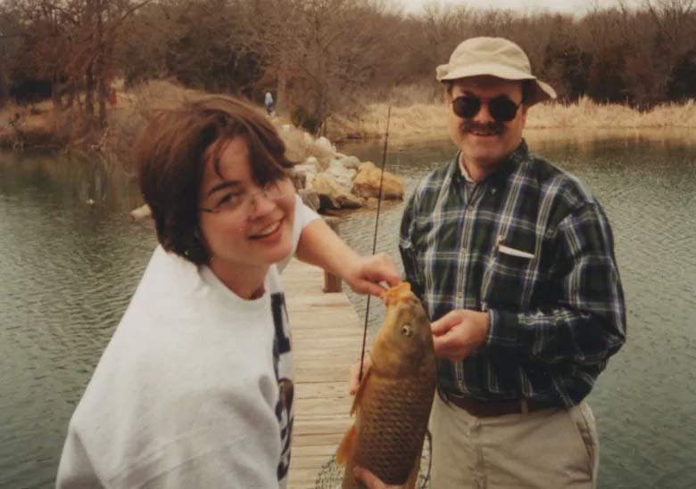 Dennis Rader fishing with his daughter Kerri Rawson